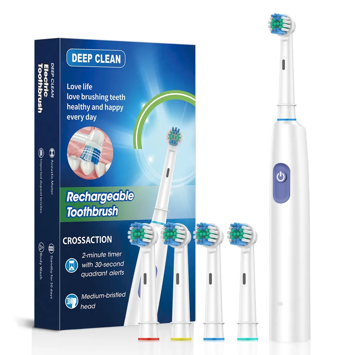 Електрична зубна щітка Deep Clean електрощітка зубна електрощітка електро Type C