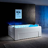 Гідромасажна та аеромасажна ванна 1850х1500х710 мм Golston G-U262P пристінна двомісна джакузі, фото 3