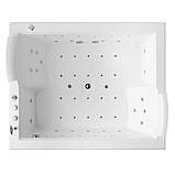 Гідромасажна та аеромасажна ванна 1850х1500х710 мм Golston G-U262P пристінна двомісна джакузі, фото 4