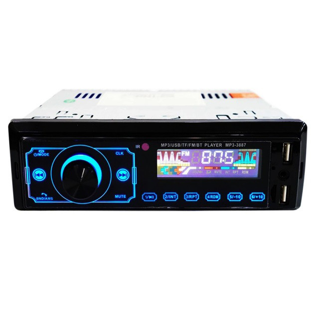 Автомагнітола MP3 3887 ISO 1DIN сенсорний дисплей LED/LCD, Автомобільна магнітола 1din штатна, фото 1