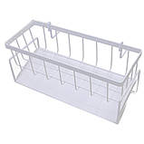 Зливна стійка для раковини на стільниці багатофункціональна полиця кошика біла, фото 2