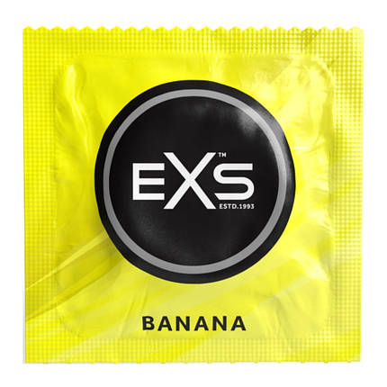 Презервативи Exs Banana зі смаком банана, стандартного розміру (ціна за 5 шт.), фото 1