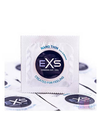 Презервативи ультратонкі EXS Nano Thin веганські (ціна за 5 шт.), фото 3