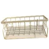 Зливна стійка для раковини на стільниці багатофункціональна полиця кошика біла, фото 8