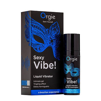 Рідкий вібратор Orgie Sexy Vibe! Liquid Vibrator, 15 мл, з ефектом мурашок Bomba💣