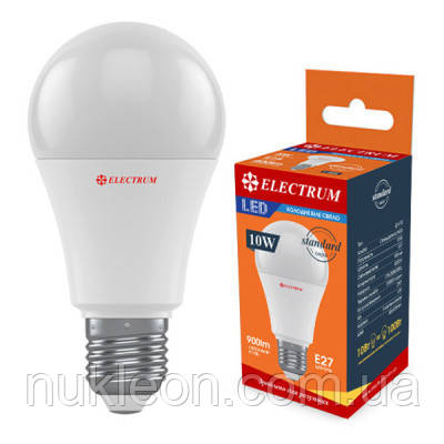 Популярний! Лампочка Electrum A60 10W PA LS-V10 E27 4000K (A-LS-1520) - Краща якість тільки на Nukleon.com.ua, фото 1
