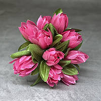 Букет пролісків (на ніжці), колір- рожевий, арт 017741, довжина 7-8 см, 1 букет/10 шт., Рожевий