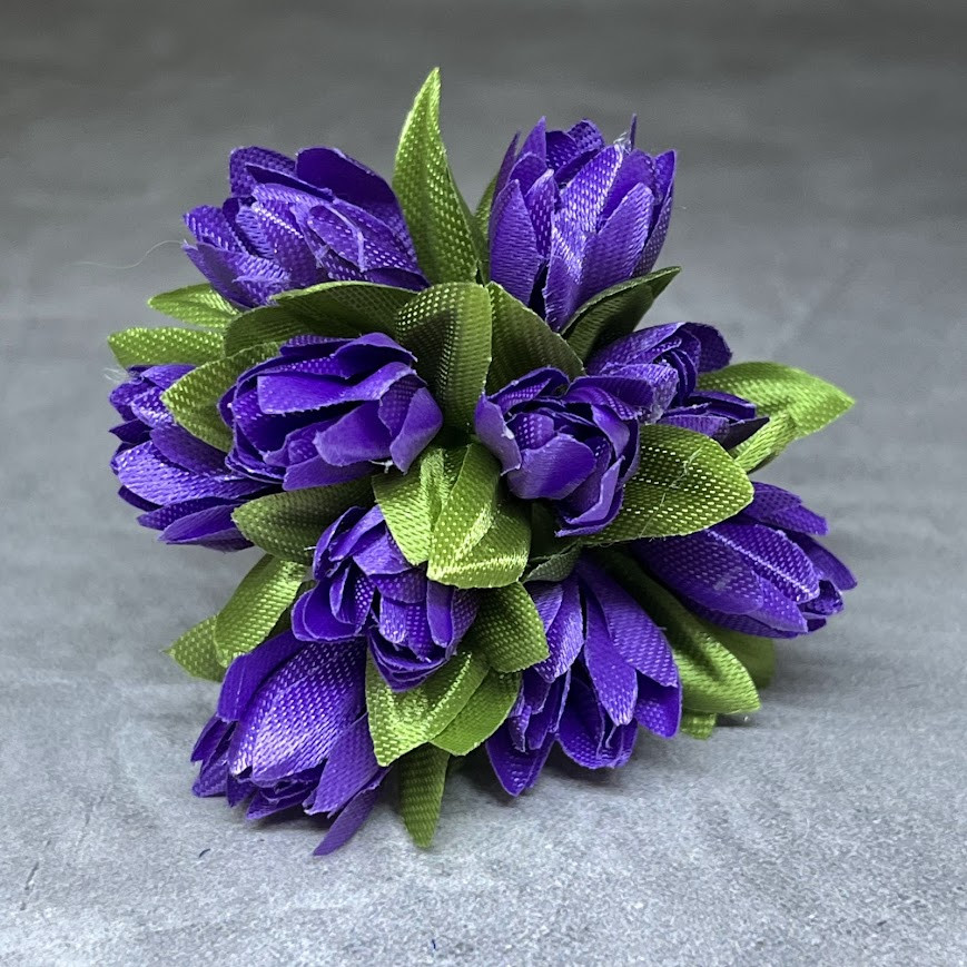 Букет пролісків (на ніжці), колір- фіолетовий, арт 017746, довжина 7-8 см, 1 букет/10 шт., Фіолетовий, фото 1