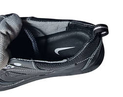 Кожаные кроссовки Nike (284 чёрно-серые) мужские спортивные кроссовки шкіряні чоловічі, фото 3