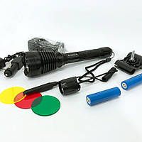 Ліхтар тактичний Police Q2800-T6 18650 х 2, заряджається від мережі 220В та авто ЗУ 12В, виносна кнопка