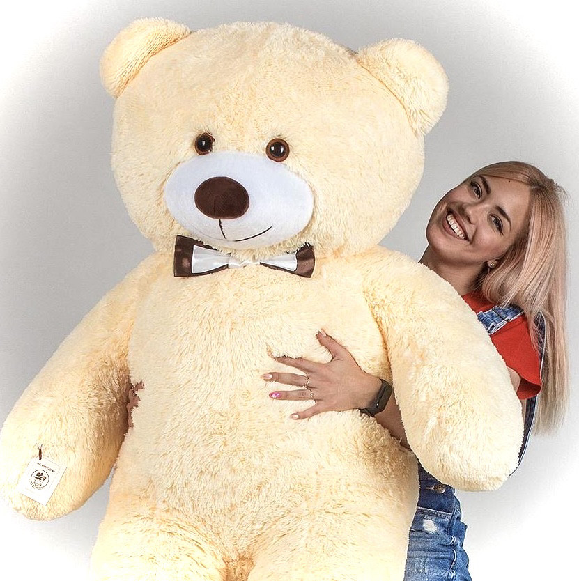 Великий плюшевий ведмедик іграшка в подарунок оригінальний красивий м'який ведмідь іграшки на 14 лютого 8 березня день народження