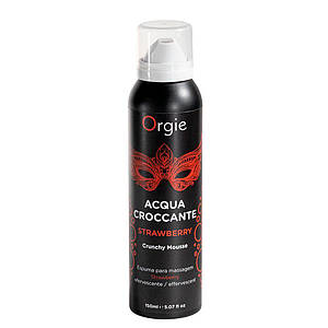 Масажна пінка Orgie — Acqua Croccante Strawberry (150 мл), ефект бульбашок, що тріскаються,