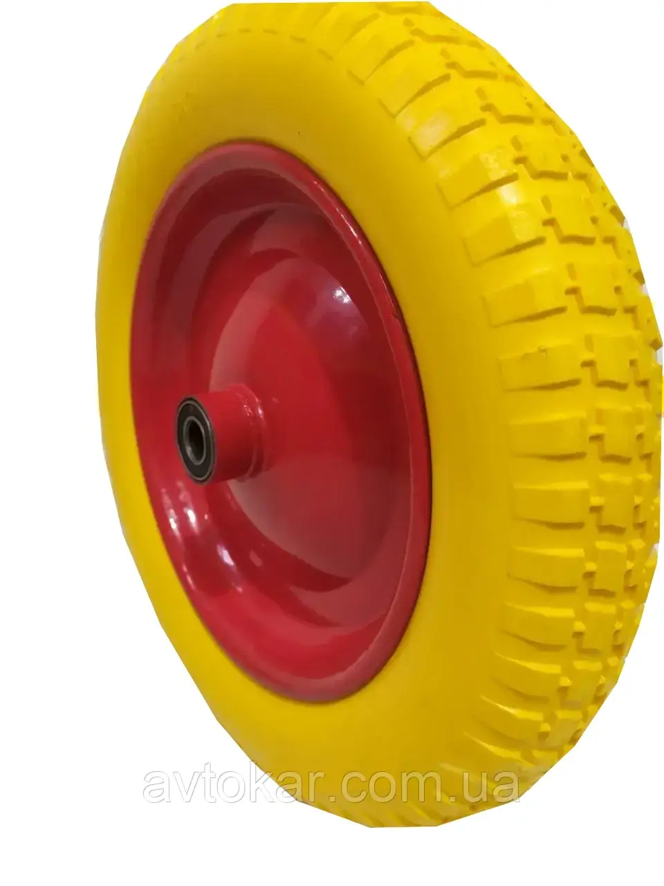 Колесо поліуретан 4.00-6" для тачок та садової техніки, підшипник 6204 — 2RS ORG, фото 1