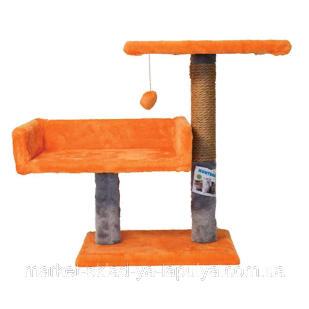 Драпак - "Пухнастики" (джут) будиночок з полицею   38/35/50см, фото 1