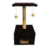 Драпак - "Пухнастики" (джут) будиночок з полицею 38/35/50см, фото 2