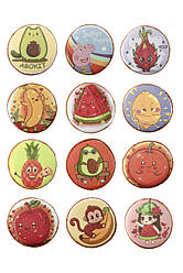 Пряник з принтом Крафт Печиво міні Фрукти (17г/шт)(40шт/ящик)