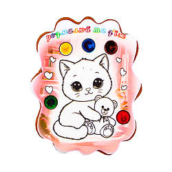 Пряник розмальовка з підкладкою Крафт Печиво Котик  з іграшкою 85г