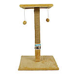 Драпак- "Пухнастики" великий стовпчик з полицею  (джут)   72*45, фото 2