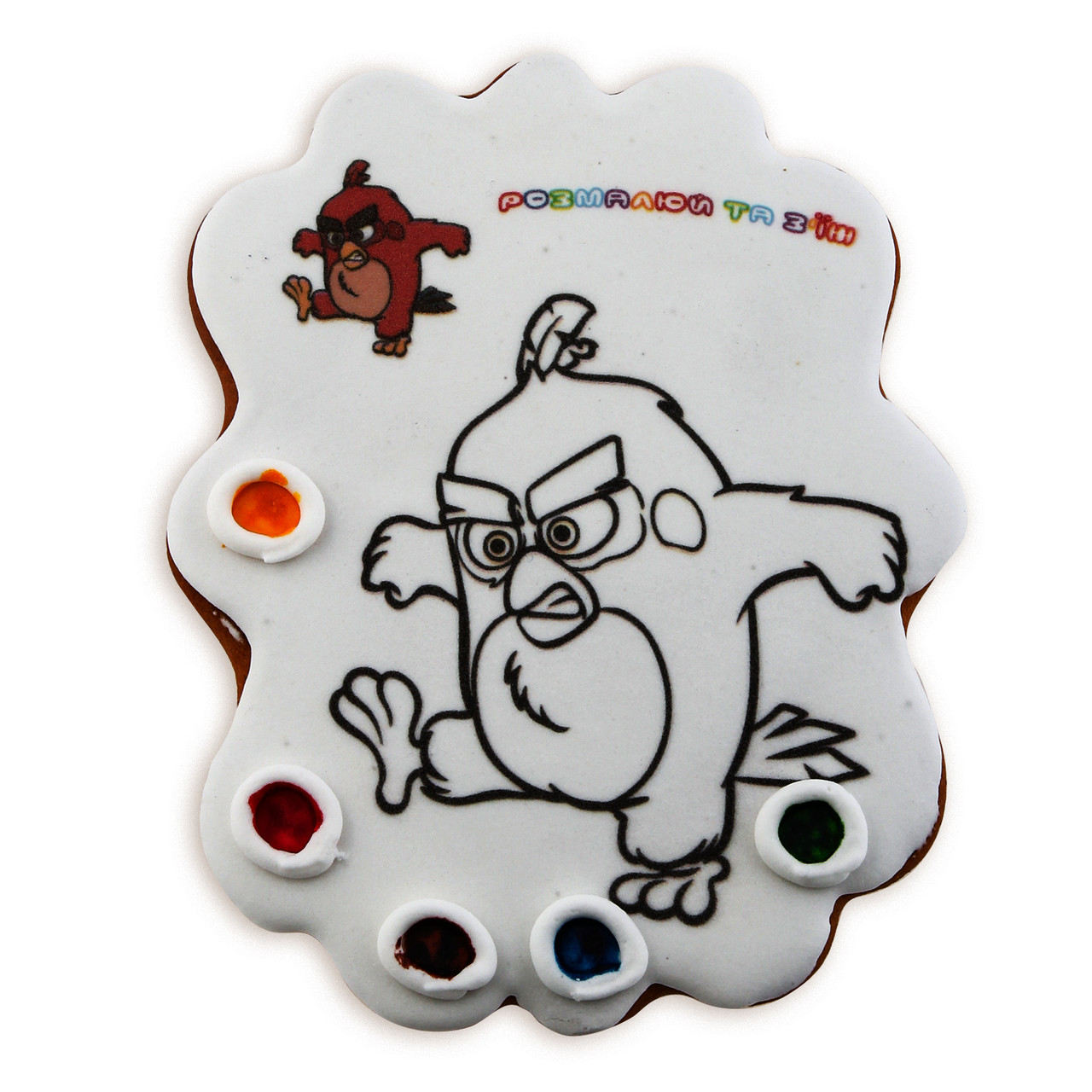 Пряник розмальовка Крафт Печиво Angry Birds Red - Ред 85г, фото 1