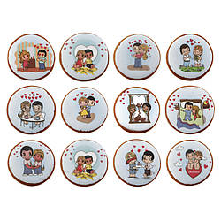 Пряник з принтом Крафт Печиво міні Love is (17г/шт)(40шт/ящик)