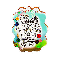 Пряник розмальовка з підкладкою Крафт Печиво Спанч Боб з Геррі 85г