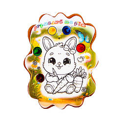 Пряник розмальовка з підкладкою Крафт Печиво Зайчик 85г