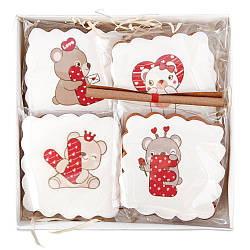 Набір пряників "LOVE" 4шт/уп