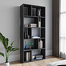 Стелаж для книг із ламінованого ДСП на 5 рівнів Відкрита книжкова полиця вітрина декоративна 178 см, фото 3