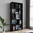 Стелаж для книг із ламінованого ДСП на 5 рівнів Відкрита книжкова полиця вітрина декоративна 178 см, фото 2