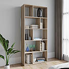 Стелаж для книг із ламінованого ДСП на 5 рівнів Відкрита книжкова полиця вітрина декоративна 178 см, фото 6