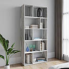 Стелаж для книг із ламінованого ДСП на 5 рівнів Відкрита книжкова полиця вітрина декоративна 178 см, фото 7