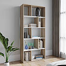 Стелаж для книг із ламінованого ДСП на 5 рівнів Відкрита книжкова полиця вітрина декоративна 178 см, фото 9