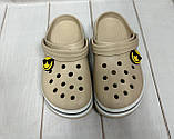 Дитячі сабо крокси crocs Luck line 31 бежеві, фото 2