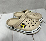 Дитячі сабо крокси crocs Luck line 31 бежеві, фото 5