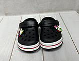 Дитячі сабо крокси crocs Luck line 24-28 чорні, фото 5
