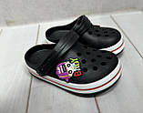 Дитячі сабо крокси crocs Luck line 24-28 чорні, фото 2