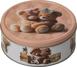 Печиво вершкове Плюшка Ведмедик Jacobsens Bakery металева банка в асортименті 150 г