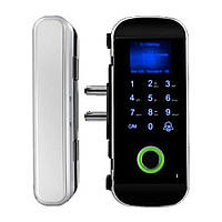 Замок біометричний автономний на скляні двері Trinix TRL-3303BG зі зчитувачем відбитків пальців і карт EM-Marine