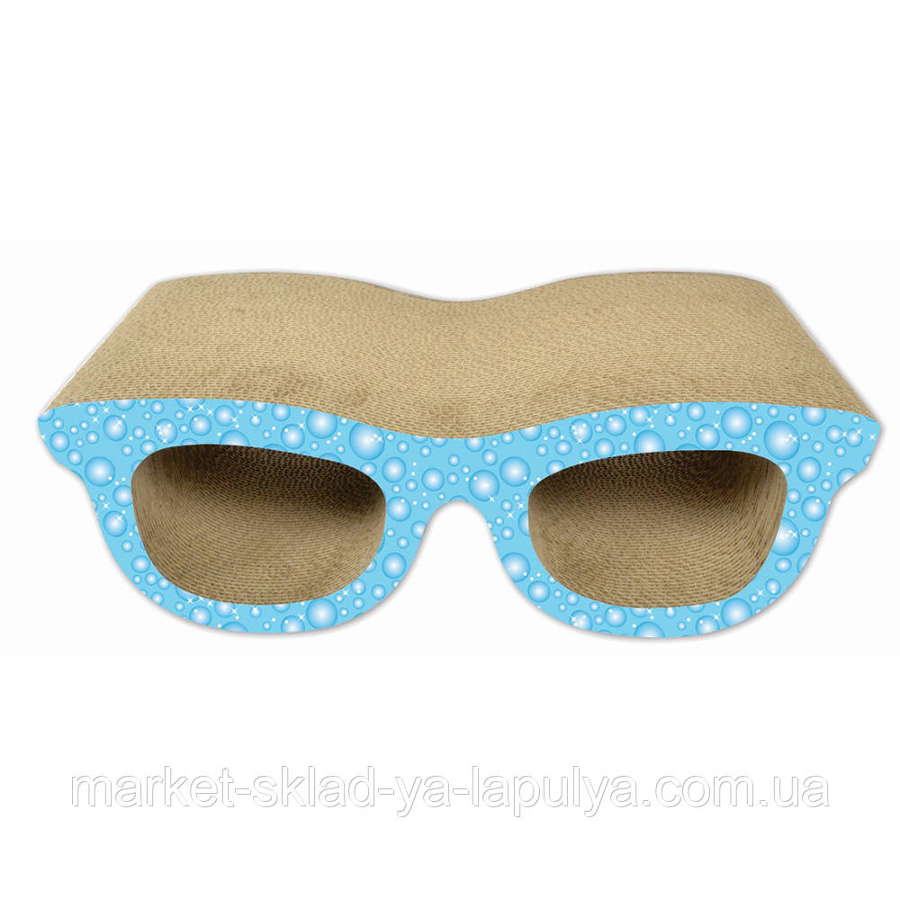 Драпак-іграшка Agility для котів з гофрокартону ,у вигляді маленьких окуляр 38x20x13 см, фото 1