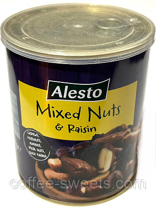 Горіхова суміш із родзинками Mixed Nuts&Raisin Alesto ж/б 340г, фото 1