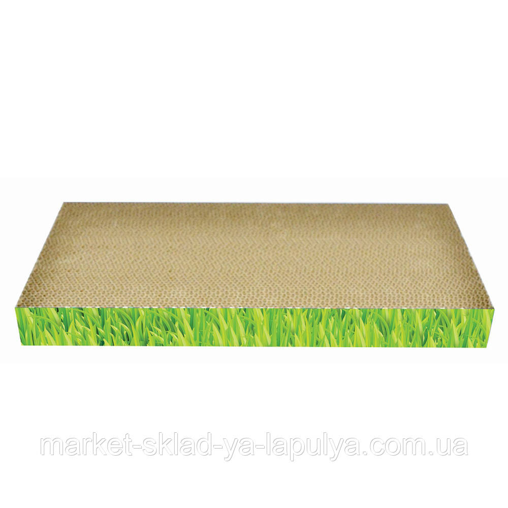 Драпак лежак з гофрокартону для котів 48*23*5 з котячою мятою, фото 1