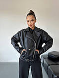 Жіноча куртка - косуха з еко шкіри новинка 2024, фото 8