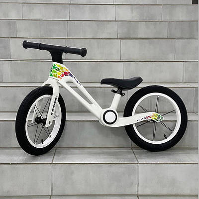 Дитячий складаний балансуючий велосипед без педалей двоколісний біговел надувні колеса 14" нейлонова рама