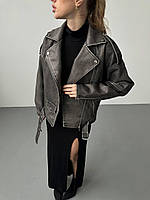 Жіноча куртка - косуха з еко шкіри новинка 2024