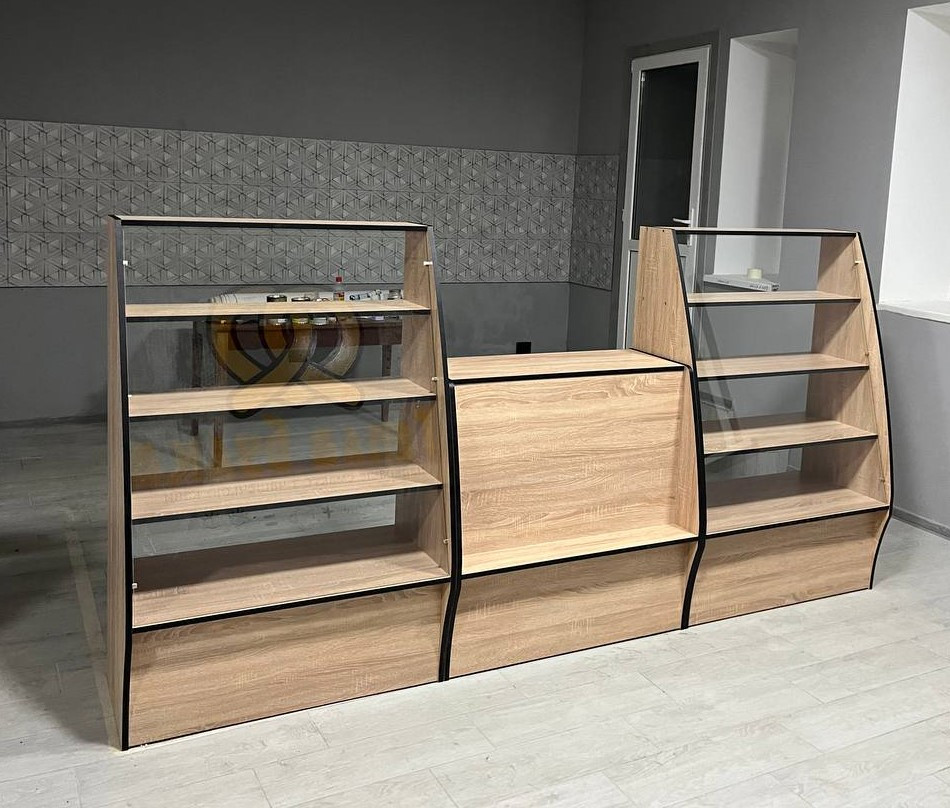 Комплект торгові Вітрини і Прилавок "Комбі" Дуб Сонома