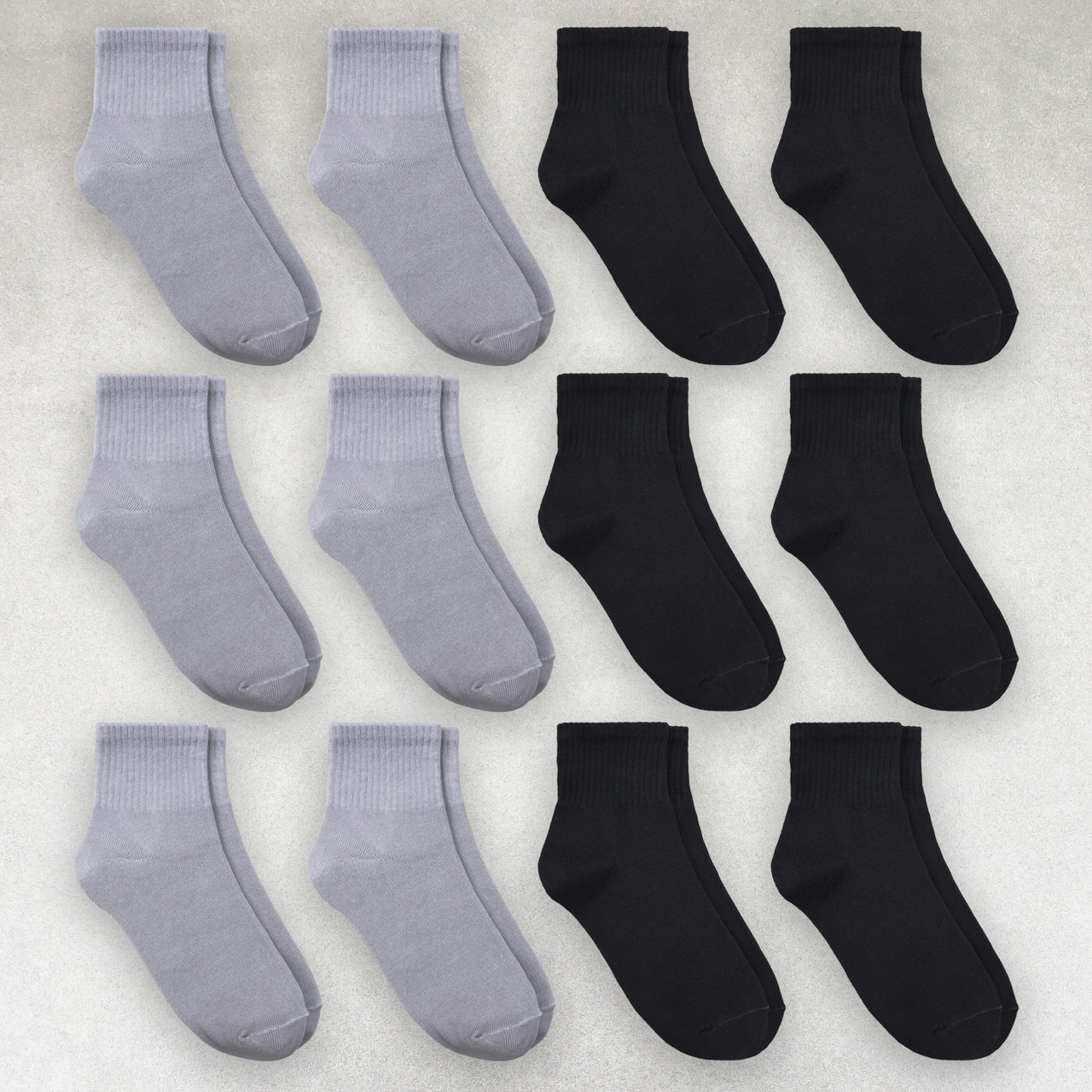 Шкарпетки жіночі 12 пар «Grey/Black» зі зручною резинкою бавовна преміум сегмент розмір 35-38