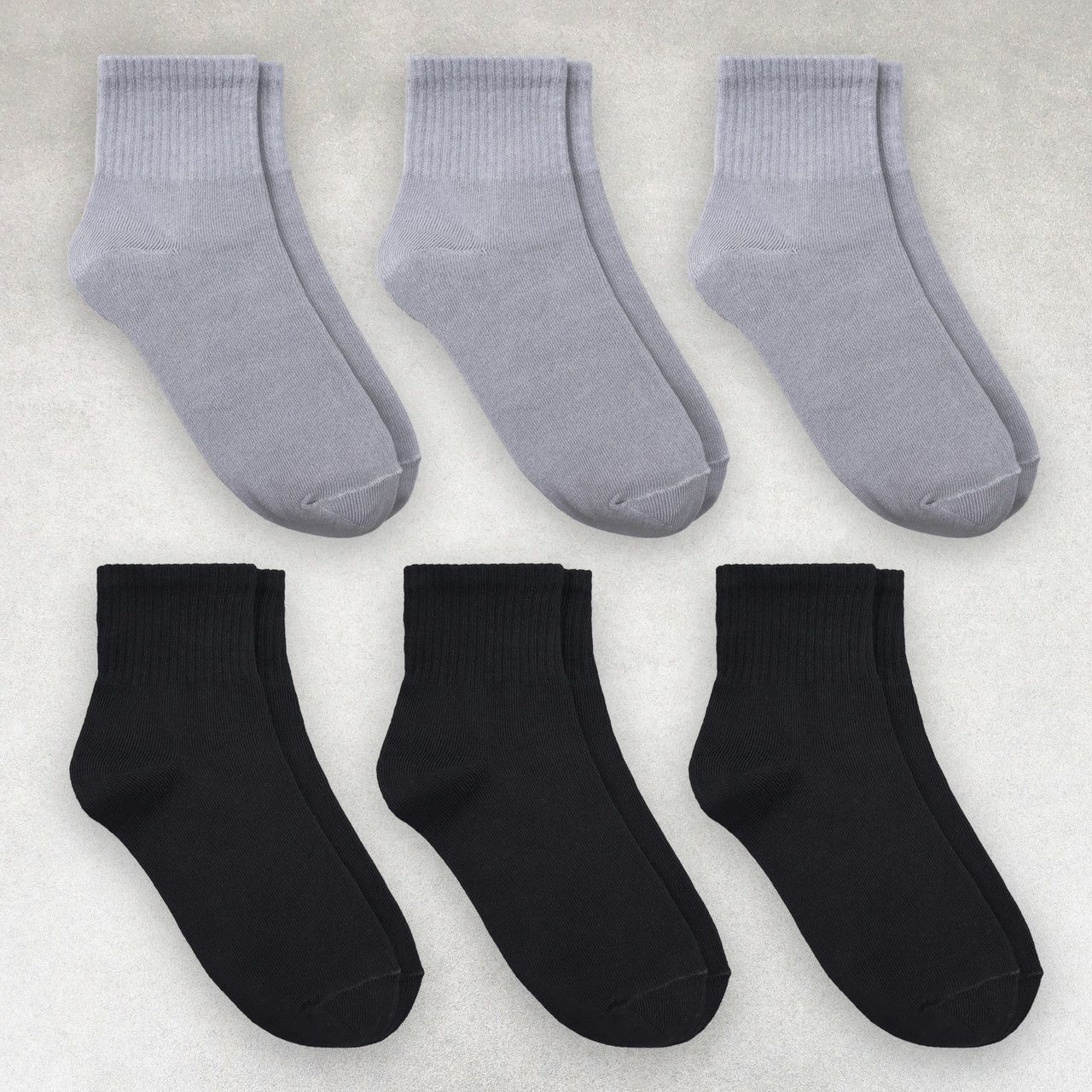 Шкарпетки жіночі 6 пар «Grey/Black» зі зручною резинкою бавовна преміум сегмент розмір 35-38