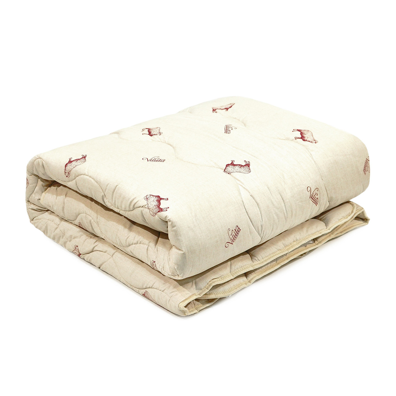 Ковдра Viluta вовняна в ранфорсі Premium 140*205 полуторна (400), фото 1