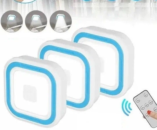 Комплект LED-світильників з пультом і таймером LED light with Remote Control Set (3 світильники), фото 1