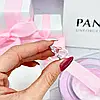 Срібна каблучка в стилі PANDORA "Рожевий бант" 925 проба №5 15,5 кільце з рожевим бантиком сердечками ПАНДОРА, фото 7